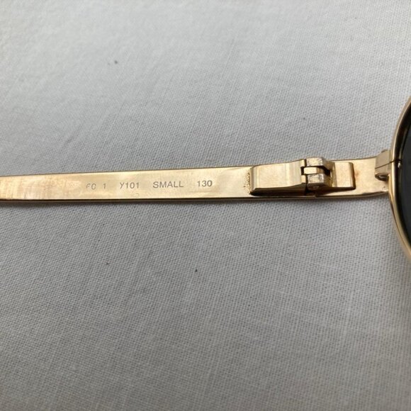 Yves Saint Laurent Women Sunglasses  y101 130 Vintage Gold Oval Frame - Picture 11 of 17